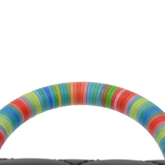 Chanel Black Quilted Chèvre Extra Mini Rainbow Coco Handle Flap Gold Hardware - Picture 4 of 12